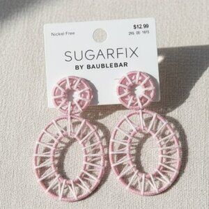 Sugarfix by Bauble bar earrings Barbie pink - flawed